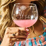 Personalised Birthday Gift Birth Flower Gin Glass, thumbnail 3 of 3