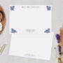 Blue Floral Personalised Address Note Cards A6 Notecard Set, thumbnail 2 of 6