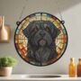 Shih Tzu Black Stained Glass Effect Suncatcher, thumbnail 4 of 4