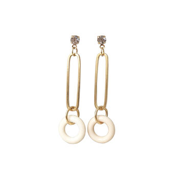 Statement Circle Drop Earrings, 4 of 5