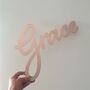Personalised Red Script Wall Name, thumbnail 4 of 7