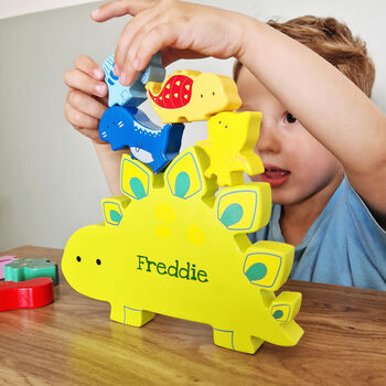 Personalised Dinosaur Book And Stacking Toy, 5 of 10