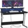 Gaming Desk With LED Lights Built In Power Outlets, thumbnail 7 of 7