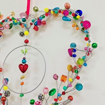 Beaded Heart Wreath, 4 of 6