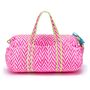 Quilted Weekend Bag | Neon Pink, thumbnail 2 of 3