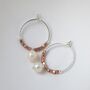 Freshwater Pearl And Fair Trade Nugget Hoops, thumbnail 3 of 9