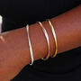 Gold Plated Sterling Silver Soft Twist Bangle Bracelet, thumbnail 4 of 7