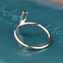 Deco Minimalist Sterling Silver Bar Ring, thumbnail 3 of 7