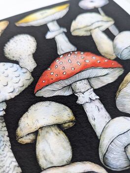 Wild Mushroom Fine Art Giclée Print, 3 of 6