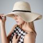Marbella Straw Wide Brim Women Sun Hat, thumbnail 1 of 4