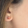Garnet 1ct Moissanite Crystal Sterling Silver Earrings, thumbnail 2 of 6