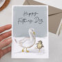 Goose And Baby Chick Father's Day Card For Dad, thumbnail 2 of 2