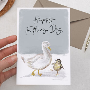 Goose And Baby Chick Father's Day Card For Dad, 2 of 2