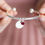Child's Personalised Disc Birthstone Bangle, thumbnail 1 of 11