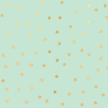 Gold Foiled Turquoise Stars Wrapping Paper Two Sheets, 3 of 4