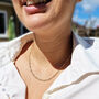 18k Gold Vermeil Plated Double Chain Necklace, thumbnail 3 of 5