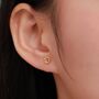 Extra Tiny Yin Yang Circle Stud Earrings, thumbnail 6 of 12
