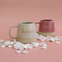 Bes Tea Handmade Ceramic Mug, White Or Pink Bestie Gift, thumbnail 9 of 9