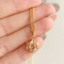 Gold Daffodil Pendant Necklace, thumbnail 3 of 8