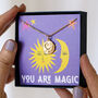 You Are Magic Gold Plated Moon Necklace, thumbnail 1 of 6