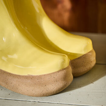 Personalised Large Yellow Welly Boot Planter, 4 of 8
