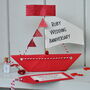 Personalised Ruby 40th Anniversary Sailboat Card, thumbnail 1 of 6