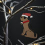 Border Terrier Dog Christmas Tree Decoration, thumbnail 2 of 4