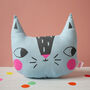 Screen Printed Cat Cushion, thumbnail 2 of 11