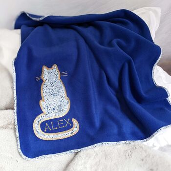 Liberty Rabbit Personalised New Baby Blanket Gift, 4 of 6