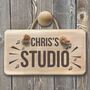 Personalised Wooden Music Studio Sign, thumbnail 2 of 2