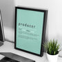 Music Producer Definition Print | Music Studio Poster, thumbnail 8 of 10