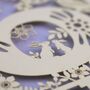 Personalised 6th Birthday Card Papercut Woodland Design, thumbnail 3 of 7