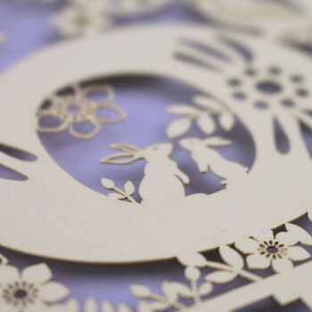 Personalised 6th Birthday Card Papercut Woodland Design, 3 of 7