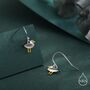 Sterling Silver Tiny Seagull Bird Drop Hook Earrings, thumbnail 4 of 10