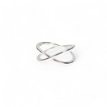 Cross Kiss X Ring Rose Or Gold Vermeil 925 Silver, 4 of 11