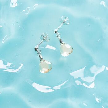 Citrine Drop Stud Earrings Second Light Collection, 3 of 4