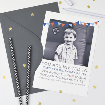 Personalised Photo Birthday Party Invitations, 4 of 5