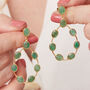 Emerald Stud Peardrop 18 K Gold Plated Silver Earrings, thumbnail 5 of 11