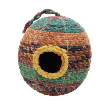 Handmade Bird Box Made From Recycled Sari Fabric, 3 of 3
