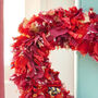Recycled Fabric Heart Wreath, thumbnail 2 of 2