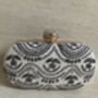 White Handcrafted Oval Clutch Bag, thumbnail 4 of 10