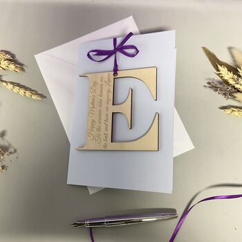 Personalised Initial Letter Mother’s Day Card, 3 of 6
