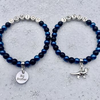 Personalised Boys Bracelet Name Keepsake Gift, 7 of 12