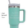 Large 40oz Double Walled Cup – Aqua Green, thumbnail 2 of 4