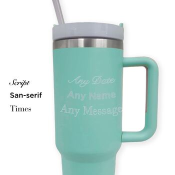 Large 40oz Double Walled Cup – Aqua Green, 2 of 4