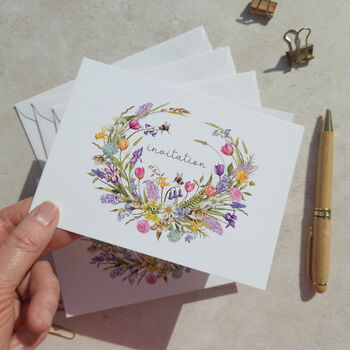 Spring Flowers Ready To Write Invitations, 3 of 11