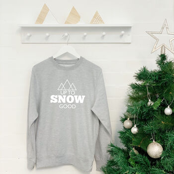 'Up To Snow Good' Unisex Ski And Snowboard Jumper, 4 of 7