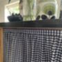 Velcro Sink Skirt, Bespoke Navy Gingham Cabinet Curtain, thumbnail 2 of 4