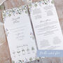 Periwinkle Foliage Concertina Wedding Invitations, thumbnail 5 of 9