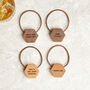 Personalised Bottle Tag In Solid Wood And Leather, thumbnail 5 of 11